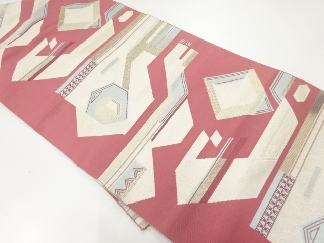 JAPANESE NAGOYA OBI / WOVEN GEOMETRIC